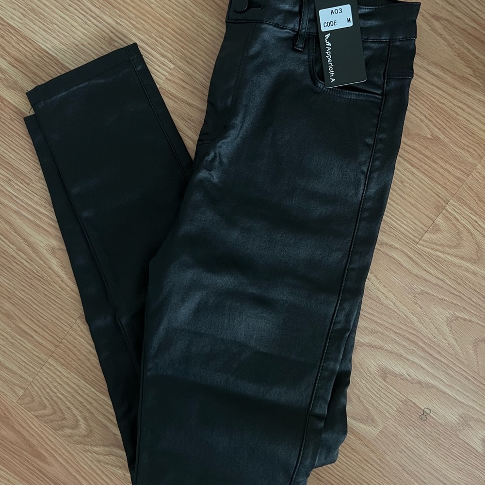 Leather jeans